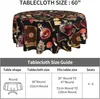 Tableau de table gothique gothique papillon magique magique couverture ronde colorant en polyester et rides résistantes au café de cuisine de cuisine