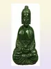 Ganze billige chinesische alte Handarbeit Grüne Jade Carving Buddha Anhänger Netsuke91211048724739