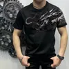 Mens T-shirt Rhinestone Mens T-shirt Cool Print Black Graphic Gothic Glenge Rock Clothing and Free Delivery Basic S 240511