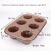 Baking Moulds 6 9 12 Cavities Fluted Round Flower Shape Carbon Steel Canneles Cake Mold Tart Molds Cupcake Pans Muffin Mould DIY Gadget