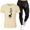 Męskie T-shirt Męskie Ustaw małżonki i fitness Pantging Pants Brand Nowy astronauta mundur na polu astronauty Q2405010