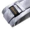 Шея для галстука мужской галстук серебряный серый полосатый дизайн