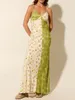 Abiti casual CHQCDARLYS DONNE DONNE Summer Floral Spaghetti Cingcio Maxi vestito BodyCon senza maniche sexy Slip Long