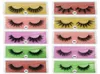 100 paires Beaucoup de couleurs carte de fond faux cils 3D vision des cils naturels longs faux cils maquillage à main fausse cils m1m10 styles 7513456