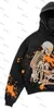 Sweats à capuche masculine Sweatshirts High Strt Skull Print Hip Hop Youth Vêtements rétro Sweat à capuche surdimensionné Pull Coup de couple Anime H240508