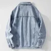 American High Street Jacket Denim Mens Ruffled e Bandô Spring Autumn Casual Top VERSÁTIL LAVO