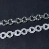 Jóias de design de jóias de design de 13 mm de hip hop sterling sier gelado out link cubano "8" shape rapper Chain
