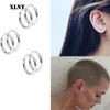 Pendientes de aro XLNT 2024 Simple acero inoxidable Pequeño para mujeres Cartílago Percado de orejas Joyas Pendientes Hombre Mujer