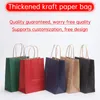 Present Wrap Kraft Paper Bag Custom Hand-Held Printing Logo Packaging Takeout Shopping Pink Purple Red Blue