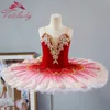 Ballerina Girls Ballet Tutu Dress Green Dance Costume Platter Pancake Red Party Dress for Kids 240510