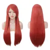 Cosplay peruk färg mångsidig lång rak hår anime kostym styling pannband 80 cm anime rakt hår
