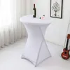 Table Cloth Cocktail Covers Stretch Round Tablecloth Folding High Bar Wedding Cover Perfect For Banquets Party