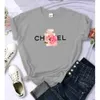 T-shirt pour femmes T-shirt Summer Coton Bet Fleurs Perfume Blouse Fashion Print Graphic TS Marque Quty Short Slve Tops Clothes T240507