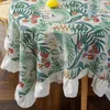 Bordduk Lyxig spets ruffle -bordduk Floral för bröllopsdekoration Vintage Diner Bedroom kaffetäckning