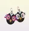 Nowa marka sieci ringu Cute Owl Design Pieczeni Charms Mini PU skórzane klucze samochodowe Uchwyt mody biżuterii wisiorek Bierek Blak A7142923