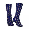 Мужские носки Royal Blue Fleur de Lis Sock Men Women Polyester Stockings Настраиваемая дизайн