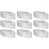 Baking Moulds 9 Pack Stainless Steel Tart Ring Heat-Resistant Perforated Cake Mousse Molds Circle Cutter Pie