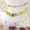 Decoração de festa 10pcs Conjunto de redemoinhos pendurados Confetti Balões transparentes para decorações de teto de aniversário Banner personalizado claro