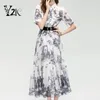 Abiti per feste Y2K Designer di vestiti Vintage Foresta Stampa corta Long for Women Office Summer Retro Elegant Robe Femme