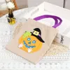 Leinen 21x23cm Halloween Wrap Kürbisbeutel Hexen Ghost Tragbare Taschen Kinderfest Party Geschenkverpackung 1011 s