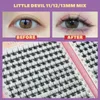 Falska ögonfransar ögonfransar med hög kapacitet naturligt vitt kluster 32 rader DIY ögonfransförlängningar högkvalitativa makeupprodukter Q240510
