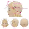 180 densité 613 perruque frontale en dentelle HD 13x4 Lace Lace Front Human Hair Perruques pour les femmes noires