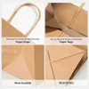 Geschenkverpackung 10-150 Stücke Papiertüten mit Griffen für Hochzeitsgeschenke Einkaufen Kraft-Handheld DIY Verpackungsprodukte Q240511