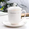 Tassen Jingdezhen Bone China Keramik Tasse Teaset Teetasse Kessel mit Deckelschalen Teetassen