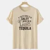 T-shirt feminina Tequila álcool Drivilha de álcool T-shirts Mulheres SLVE SLVE SLVE HIPPPE RETRO VAIA PRAIA CAMISA UNISSISEX Cotton Gráfico TS TOPS T240510