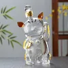 Porte-verre désinfectant en verre en forme de chat avec bouteille de bouteille de bouteille Dispensateur Carafe 1000 ml Utilisé pour les cadeaux de décoration de dîner 240510