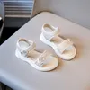 Children Summer Sandals Boys Girls Fashion Pure Color Hook Sandals Baby Soft Breathable Shoes Kids Summer Beach Sandals 240511