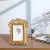 Frames European Style Antique Gold Resin Po Frame Wall Hanging For 4x6inch Picture Multi Occasions Luxury Easy To Display Gift