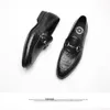 Повседневная обувь мужская сеть европейская версия квадратная нога кожаное деловое стиль из кожи первого слоя.Удобный Drivi