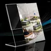 Frame A6 Transparent Acrylic Frame Picture Display Stand Destina Spettacolo Prezzo Servitore Clip Clip Stands