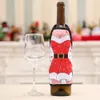 Bouteilles de couverture bouteille de vin rouge Red Beer Champagne Covers de Noël décor de table de fête mini mini Noël tablier de santa emballage cadeau décora 914 s s a