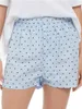 Shorts voor dames wsevypo Casual Summer Lounge Bottoms 2024 Fashion plaid/gestreepte hoge elastische taille knopen Baggy Short Pants