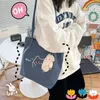 Tasche Original Design Korean Ins Cute Bear Schulter Student Canvas College Style Sweet Girl Messenger