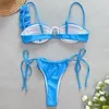 Bikini Sling Bikini pour femmes en dentelle florale avec un dossier de soutien-gorge Breau Brief