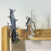 Ganchos galho gancho decoração de parede de parede de chaves organizador armazenamento penteado cabide rack home decorativo