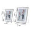 Frames Po Frame Exquisite Metal Luxury Tempered Glass Floating Picture With Foldable Stand Wall For