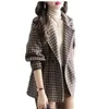 Trench-Coats Femme Femme Blazer Blazer Double Paid Paid Jacket feme