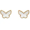 Collier de créateur Vanca Luxury Gold Chain S925 Silver High Butterfly Collier 18K White Fritillaria Butterfly Bracelet Collier