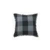 Kissen minimalistische Baumwollwäsche Abdeckung Samtkugelverkleidung 45x45 cm für Wohnkultur cojines Wohnzimmer Funda Cojin