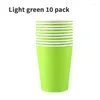 Disposable Cups Straws 100PCS 7.5 Oz DIY Party Colored Paper Suitable For Holiday Wedding Office Outdoor Activities Supplies