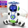 Music Robot Toys Electronic Smart Dancing 360 degrés Lights LED Figure Kids 240511