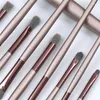 Makeup Brushes 15Pcs Set Cosmetic Foundation Powder Blush Eye Shadow Lip Blend Wooden Make Up Brush Tool Kit Maquiagem