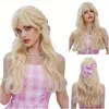 Long Curly Europe and America Wigs for Women Girls multiples couleurs Full Synthetic Hair Wig African Natural Wigs Cosplay Barbie DropShipping