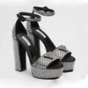 Дизайнерская платформа сандалии сандалии женские ролики на высоком каблуке сандалии летние блок -одежда для каблука