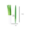 Fourks 10pcs / Set Multi-Putfruit Tools Bamboo Leaf Forme vert foncé / vert clair pour les fournitures de collation d'anniversaire du festival de mariage