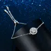 Jóias de moda moissanita de corte redondo clássico brilhante 925 Sterling Silver Moissanite Diamond Bracelet